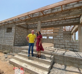 Fenton on site roofed Library Project with Zeena